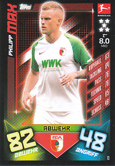 Philipp Max FC Augsburg 2019/20 Topps MA Bundesliga #13